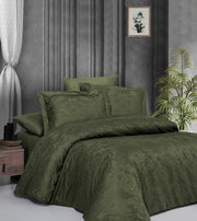 Постільна білизна First Choice Jacquard Satin DARK 200 х 220 см Regina Dark Green