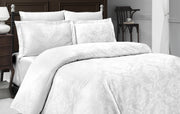 Постільна білизна First Choice Jacquard Satin 200 х 220 см Regina White