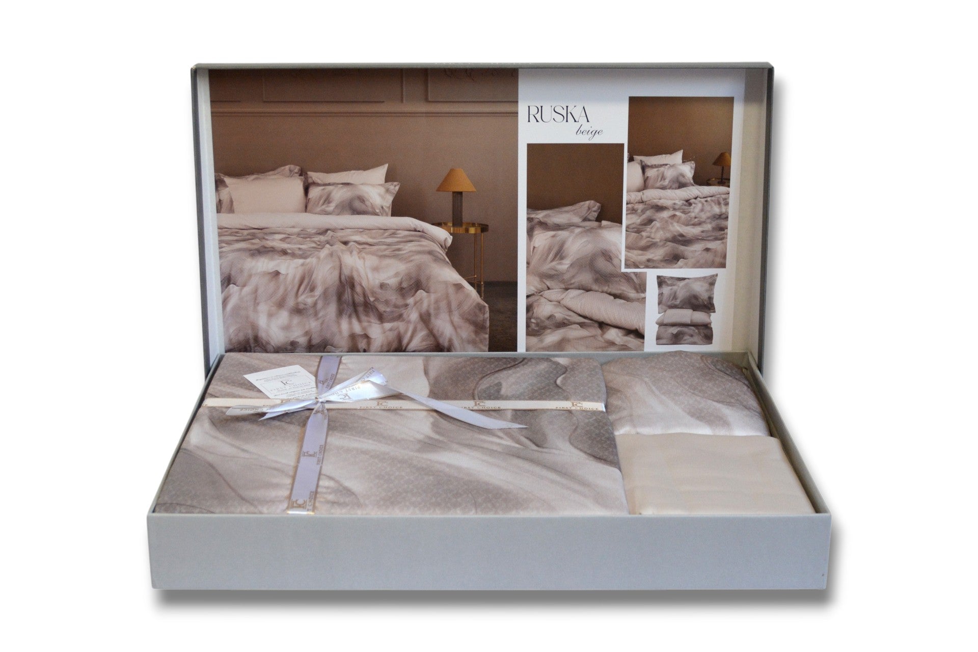 Постільна білизна First Choice Cotton Satin 200х220 Ruska Beige