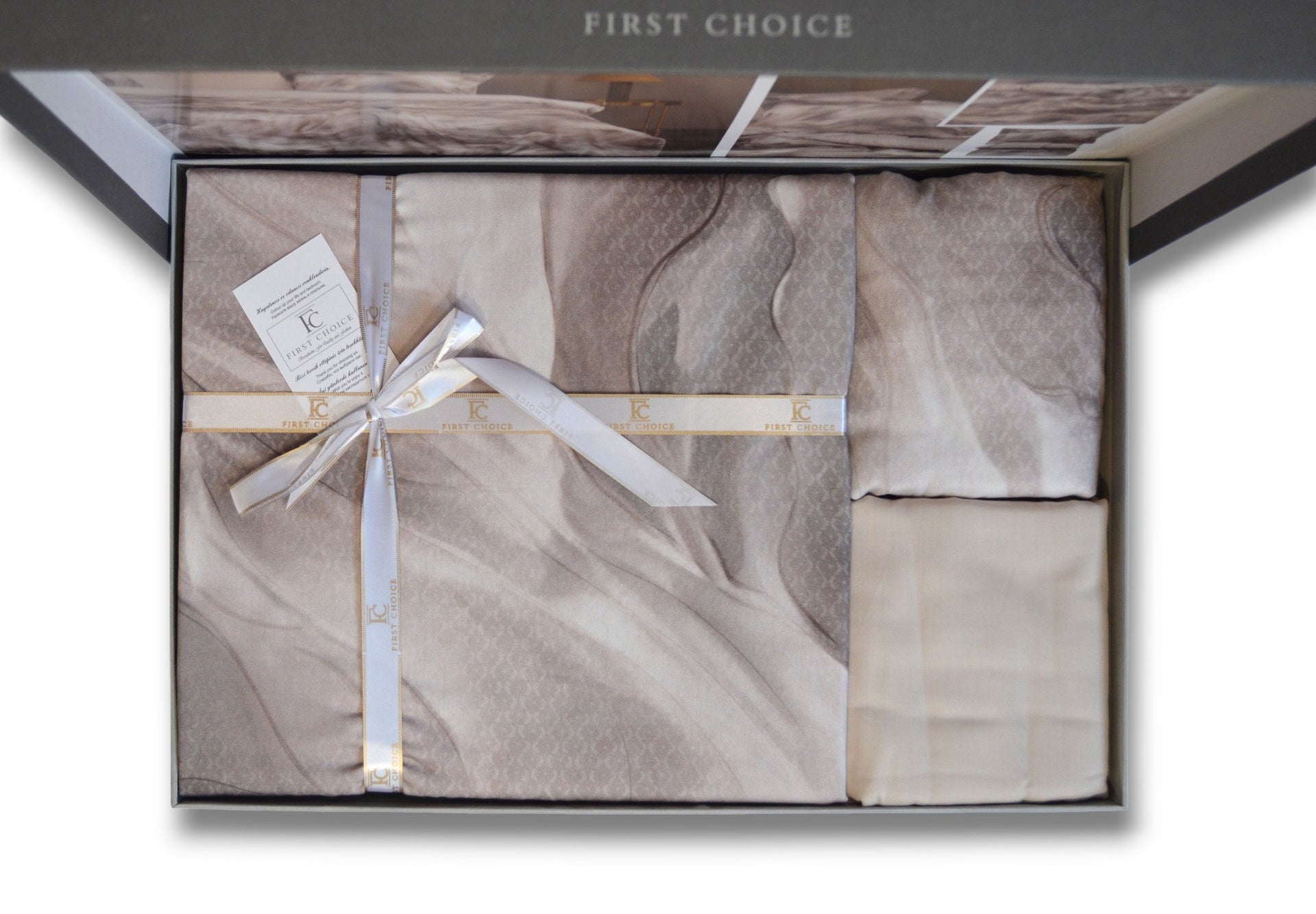Постільна білизна First Choice Cotton Satin 200х220 Ruska Beige