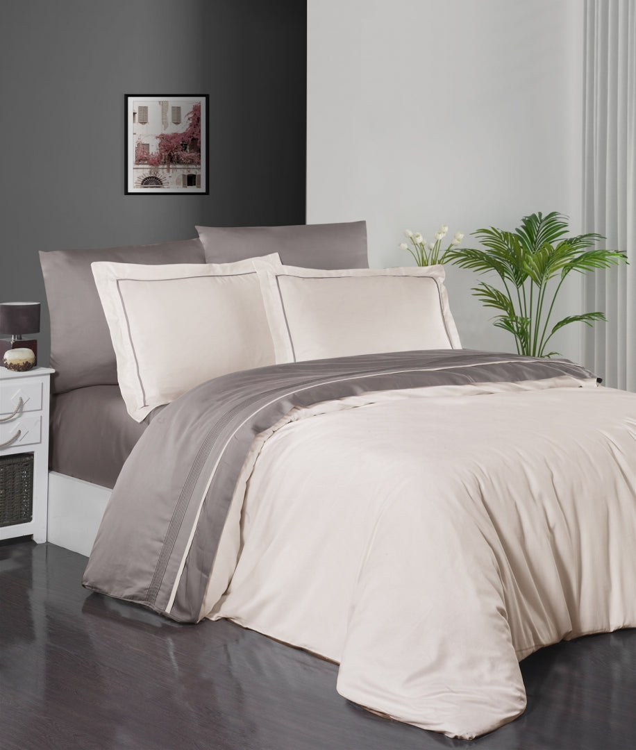 Постільна білизна First Choice Deluxe Satin 200 х 220 см Serenity Ivory Mink