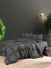 Комплект постільної білизни First Choice Flanel 160x220 см Sadora Antracite