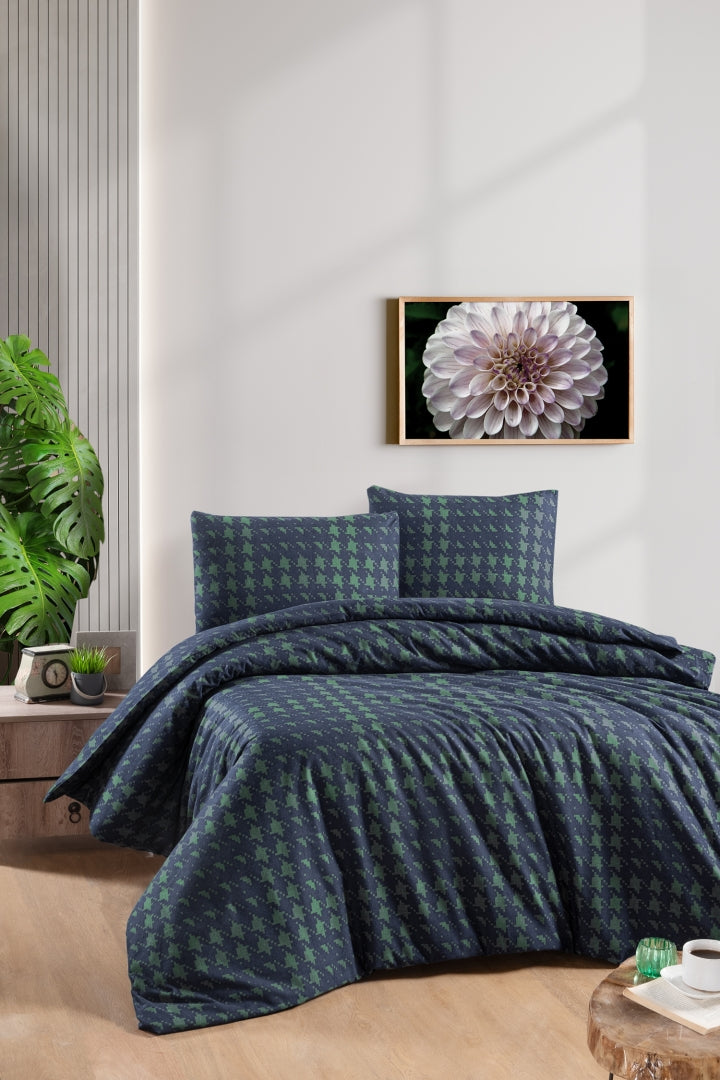 Комплект постільної білизни First Choice Flanel 160x220 см Sadora Navy Blue