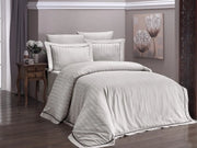 Комплект постільної білизни First Choice Deluxe Satin 200х220 Nove Line Sand