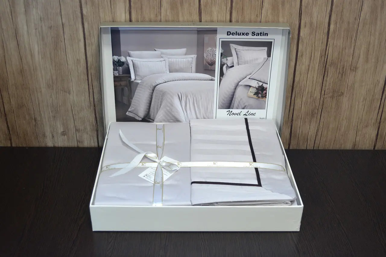 Комплект постільної білизни First Choice Deluxe Satin 200х220 Nove Line Sand