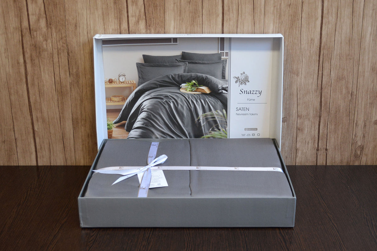 Постільна білизна First Choice Cotton Satin 160х220 сімейний Snazzy Anthrasite
