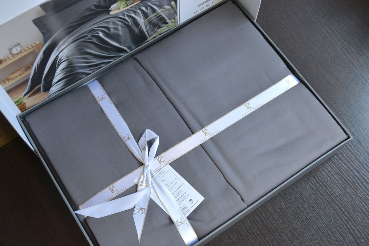 Постільна білизна First Choice Cotton Satin 160х220 сімейний Snazzy Anthrasite