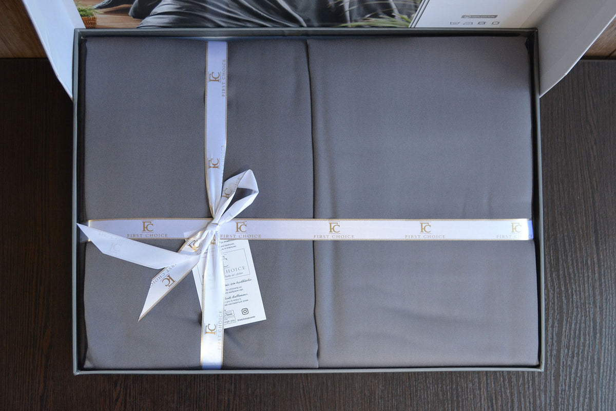 Постільна білизна First Choice Cotton Satin 160х220 сімейний Snazzy Anthrasite