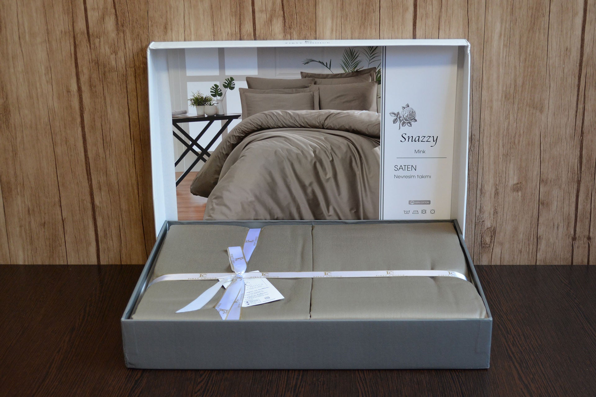 Постільна білизна First Choice Cotton Satin 160х220 сімейний Snazzy Mink