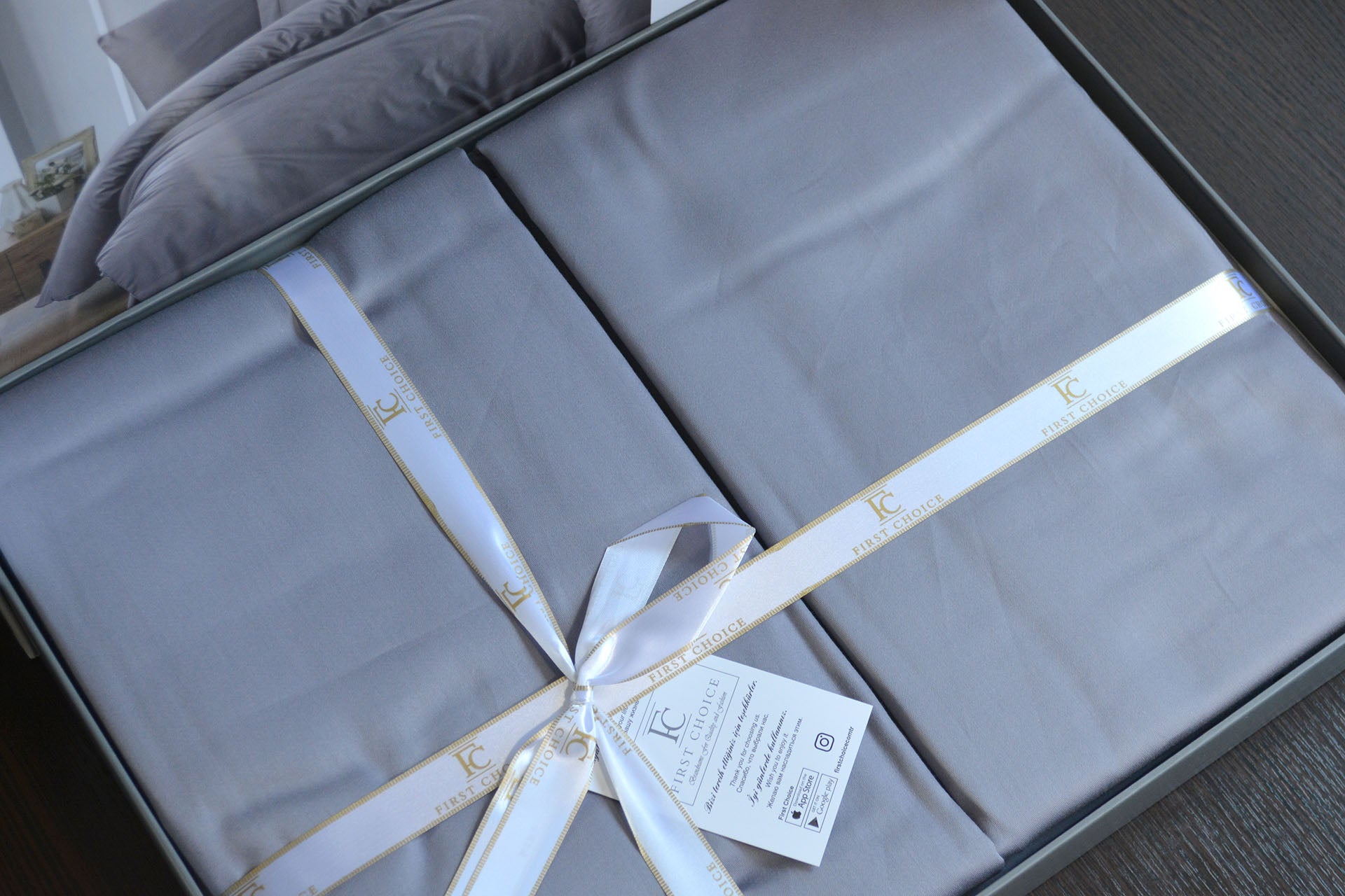 Постільна білизна First Choice Cotton Satin 160х220 сімейний Snazzy Quick Silver