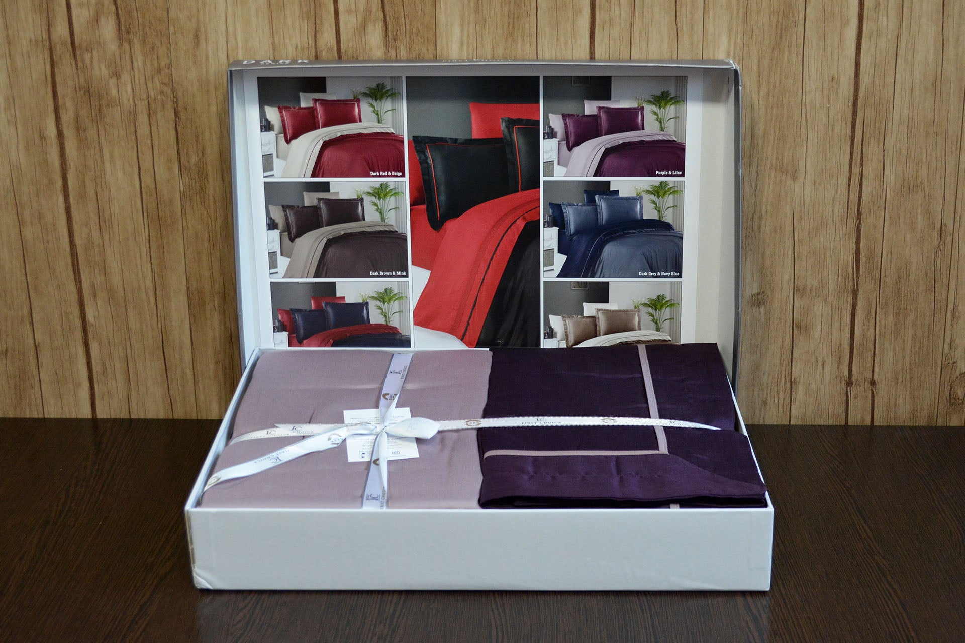 Комплект постільної білизни First Choice Deluxe Satin DARK 200х220 Serenity Purple Lilac