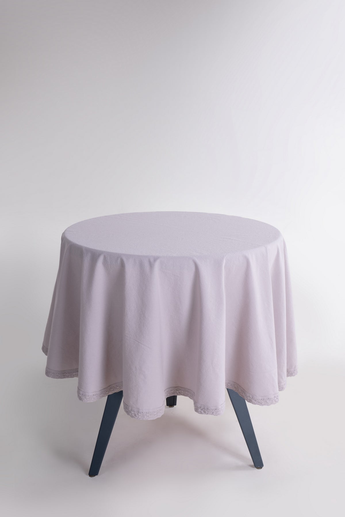Скатертина з вареної бавовни Limasso French Ø160 см. Opal Grey