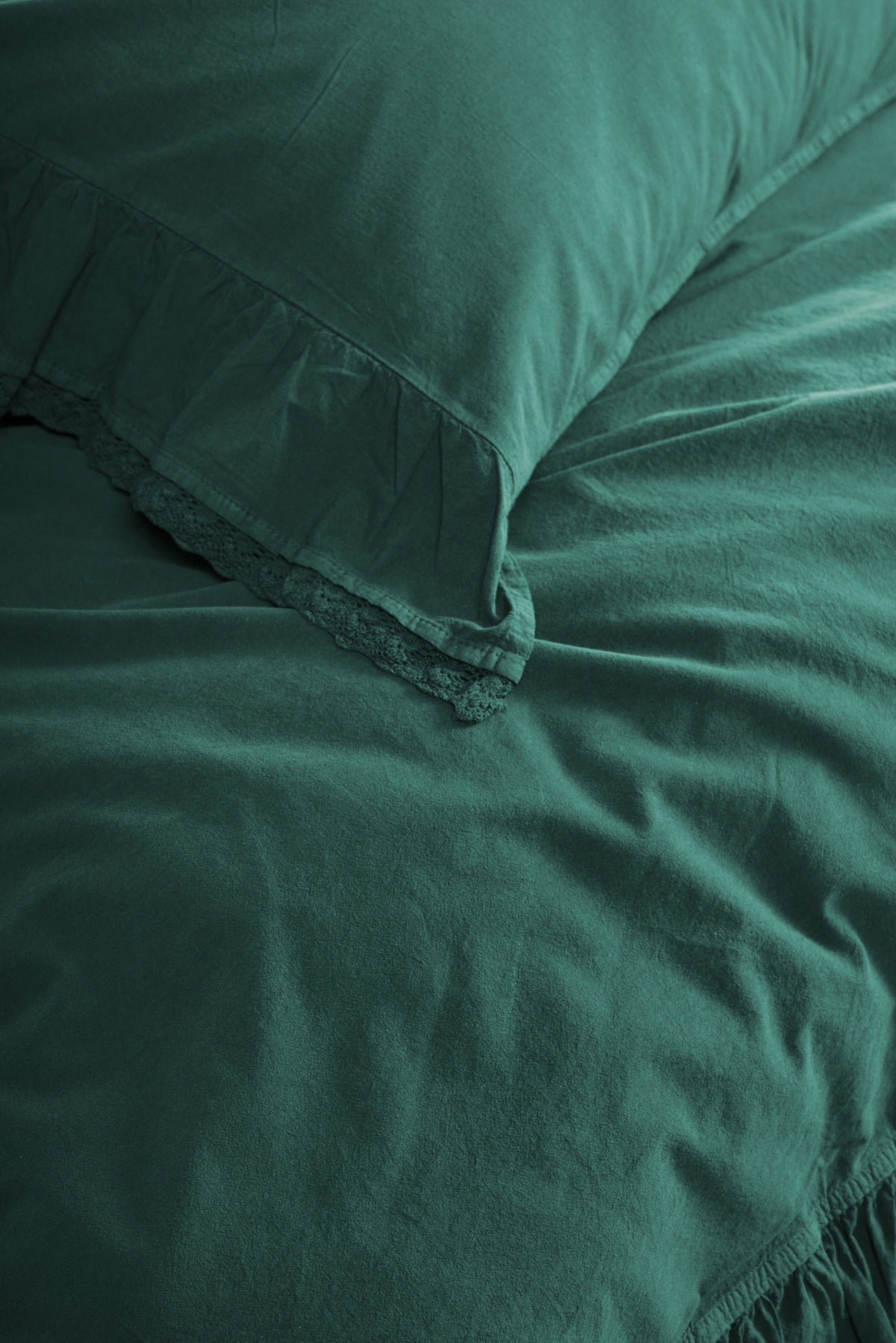 Постільна білизна Limasso Stonewashed Sicilia 200 х 220 см Dark Green