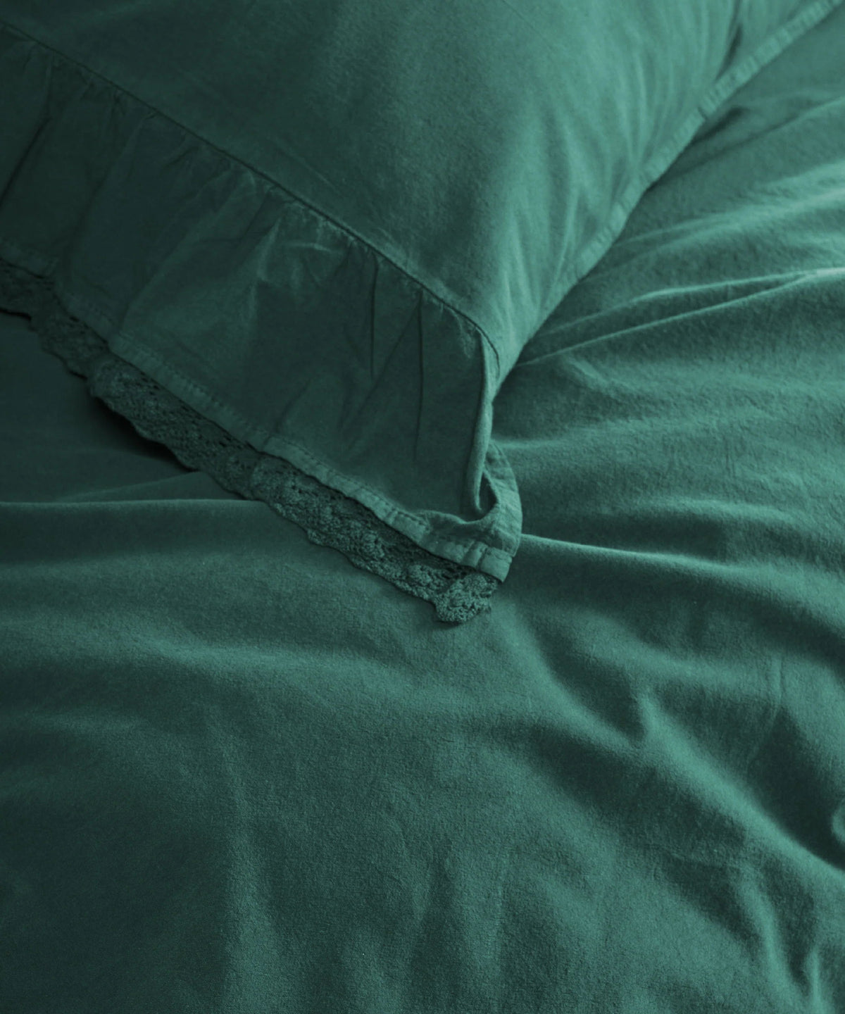 Постільна білизна Limasso Stonewashed Sicilia 200 х 220 см Dark Green