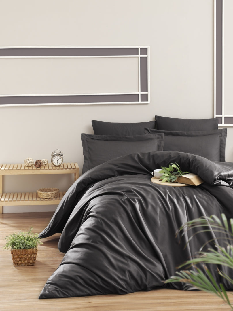 Постільна білизна First Choice Cotton Satin сімейна 160 х 220 см Snazzy Anthrasite