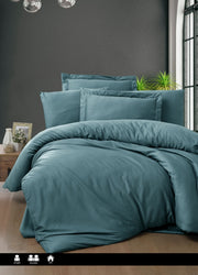 Постільна білизна First Choice Cotton Satin 200 х 220 см Snazzy Blue Stone