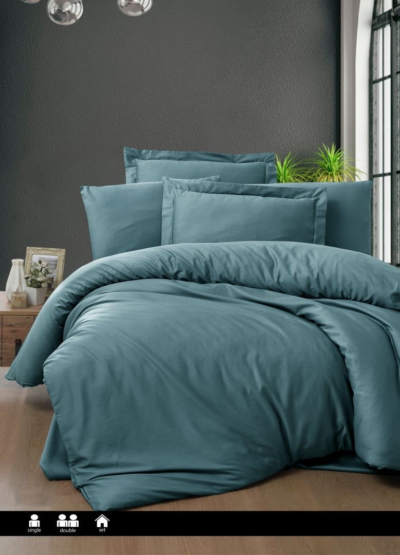 Постільна білизна First Choice Cotton Satin сімейна 160 х 220 см Snazzy Blue Stone