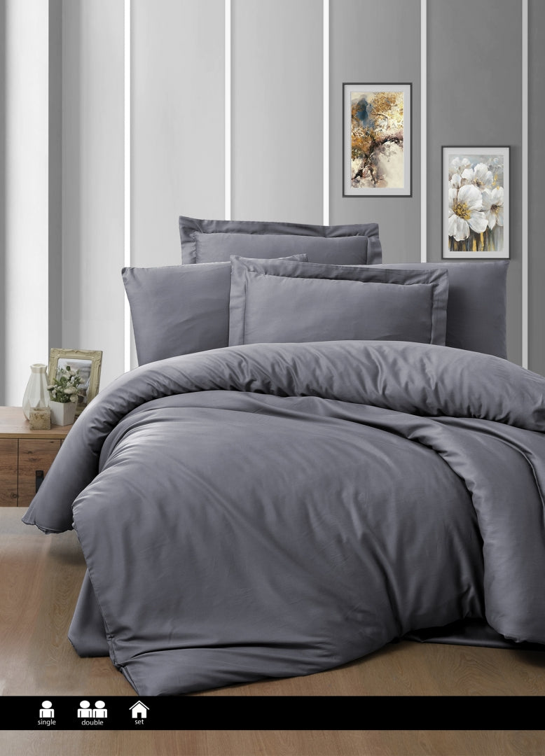 Постільна білизна First Choice Cotton Satin 200х220 Snazzy Quick Silver