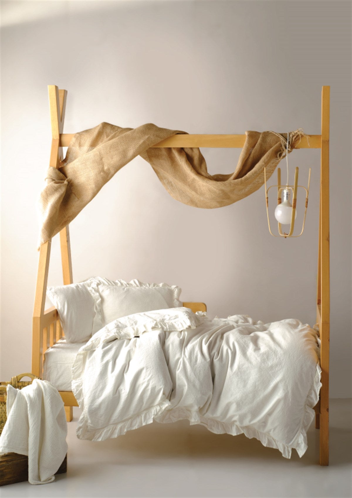 Дитяча постільна білизна Limasso Stonewashed Exclusive Ranforse Baby 100х150 см Snow White