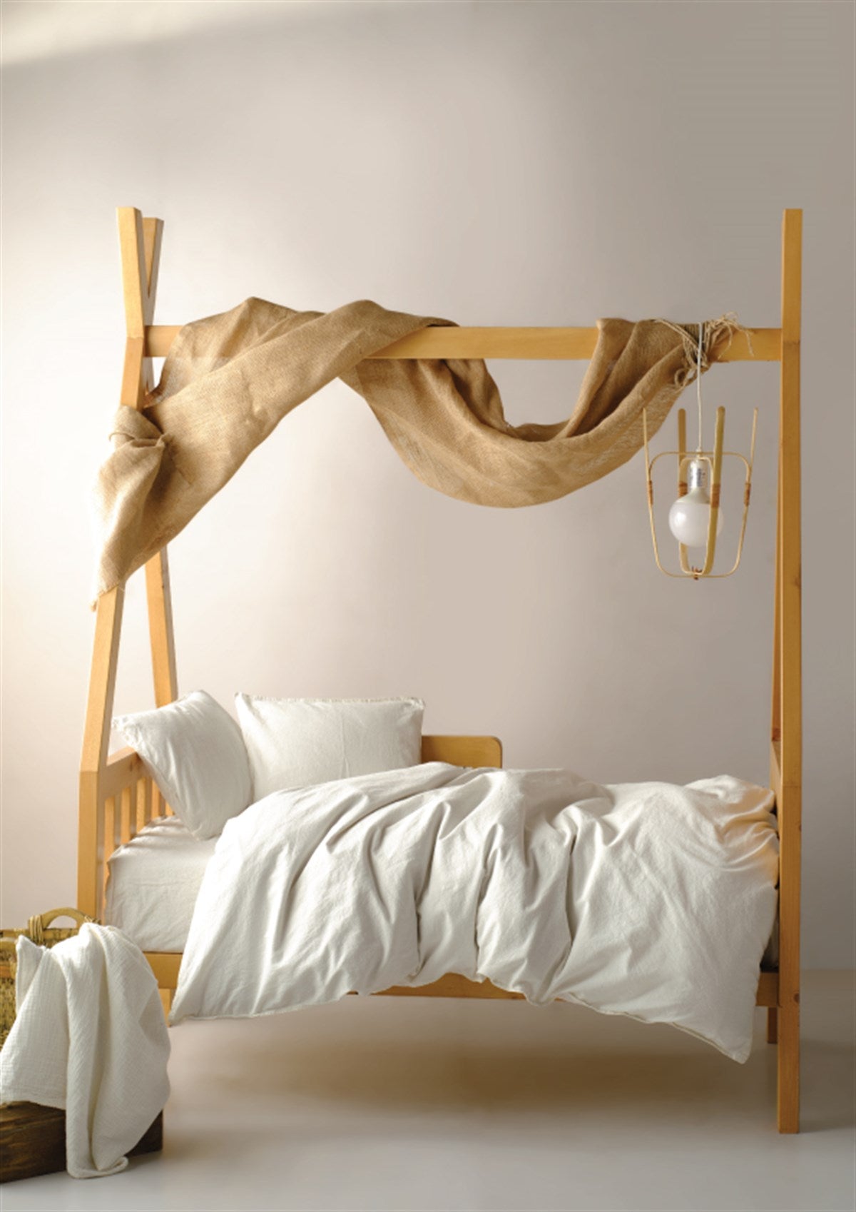Дитяча постільна білизна Limasso Stonewashed STD Ranforse Baby 100х150 см Snow White