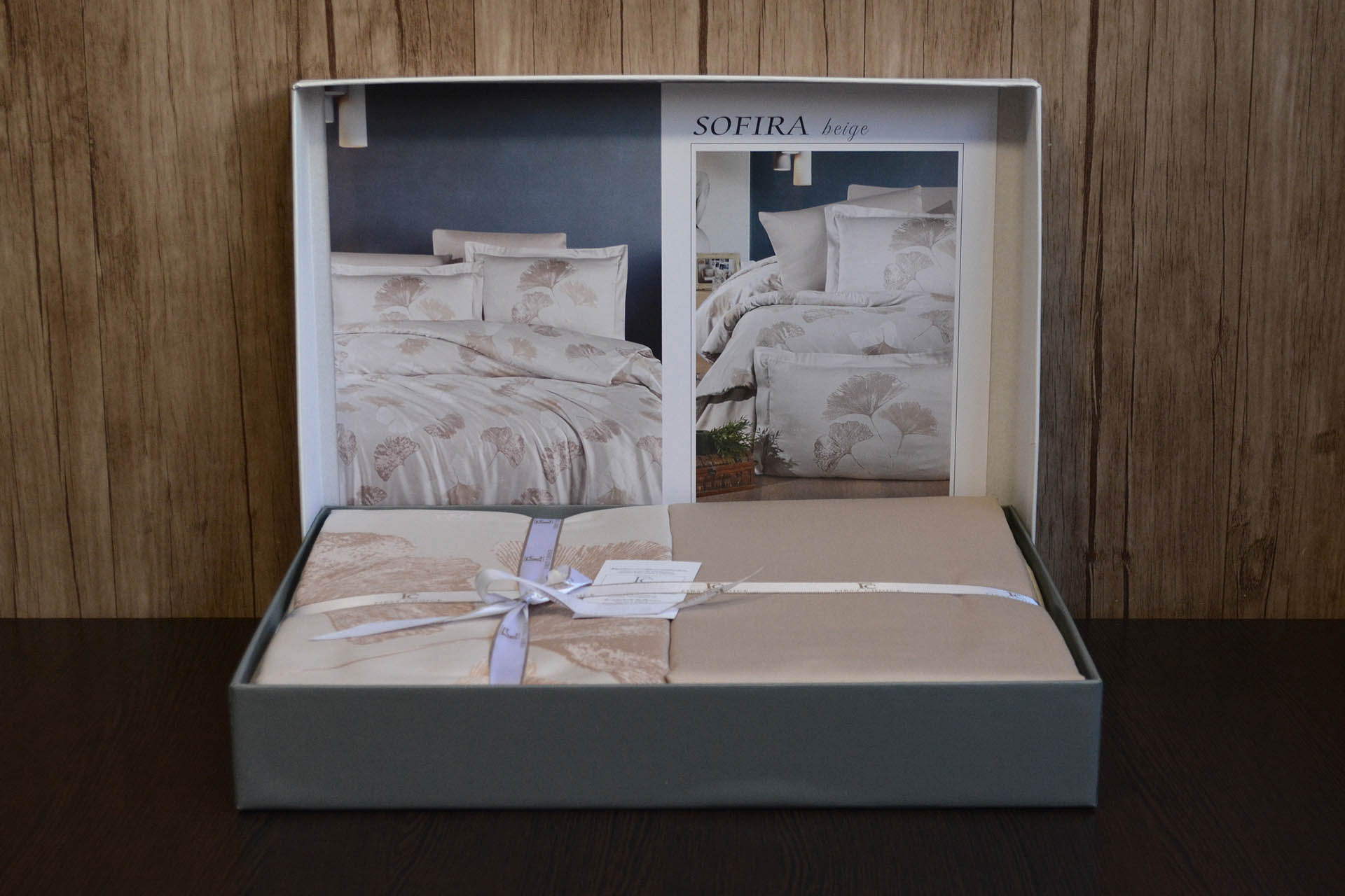 Постільна білизна First Choice Cotton Satin 160х220 Sofira Bej