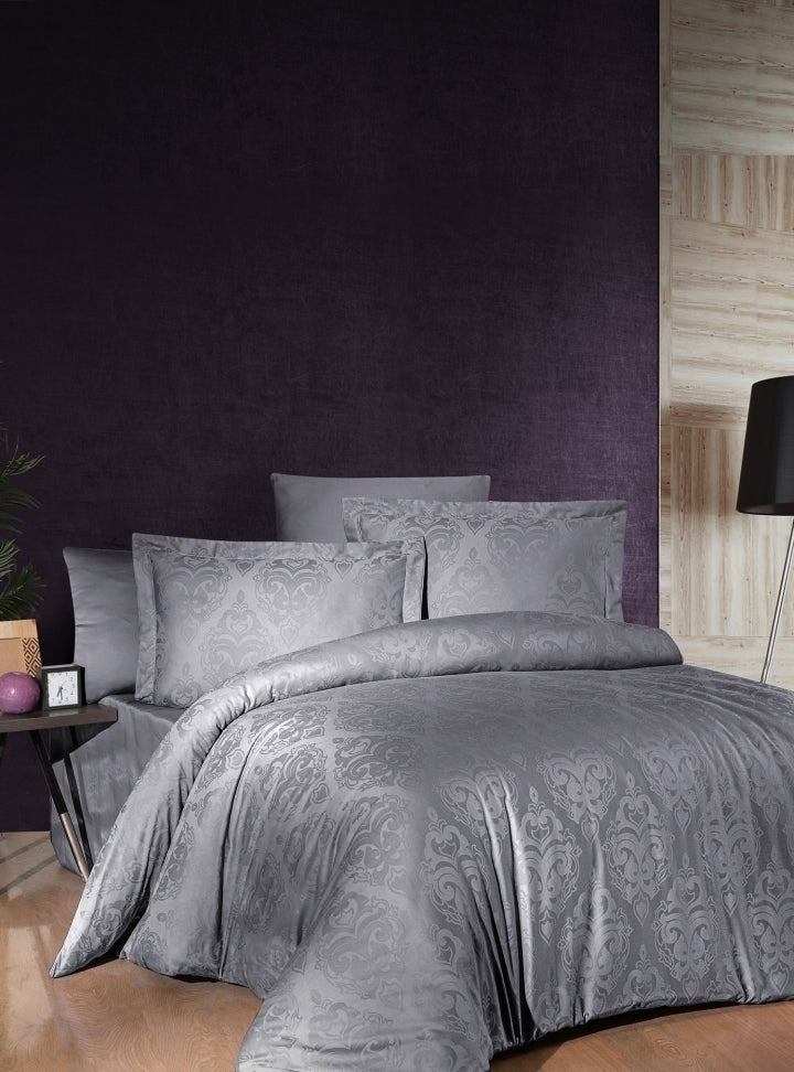Постільна білизна First Choice Jacquard Satin DARK 200 х 220 см Sofya Quicksilver