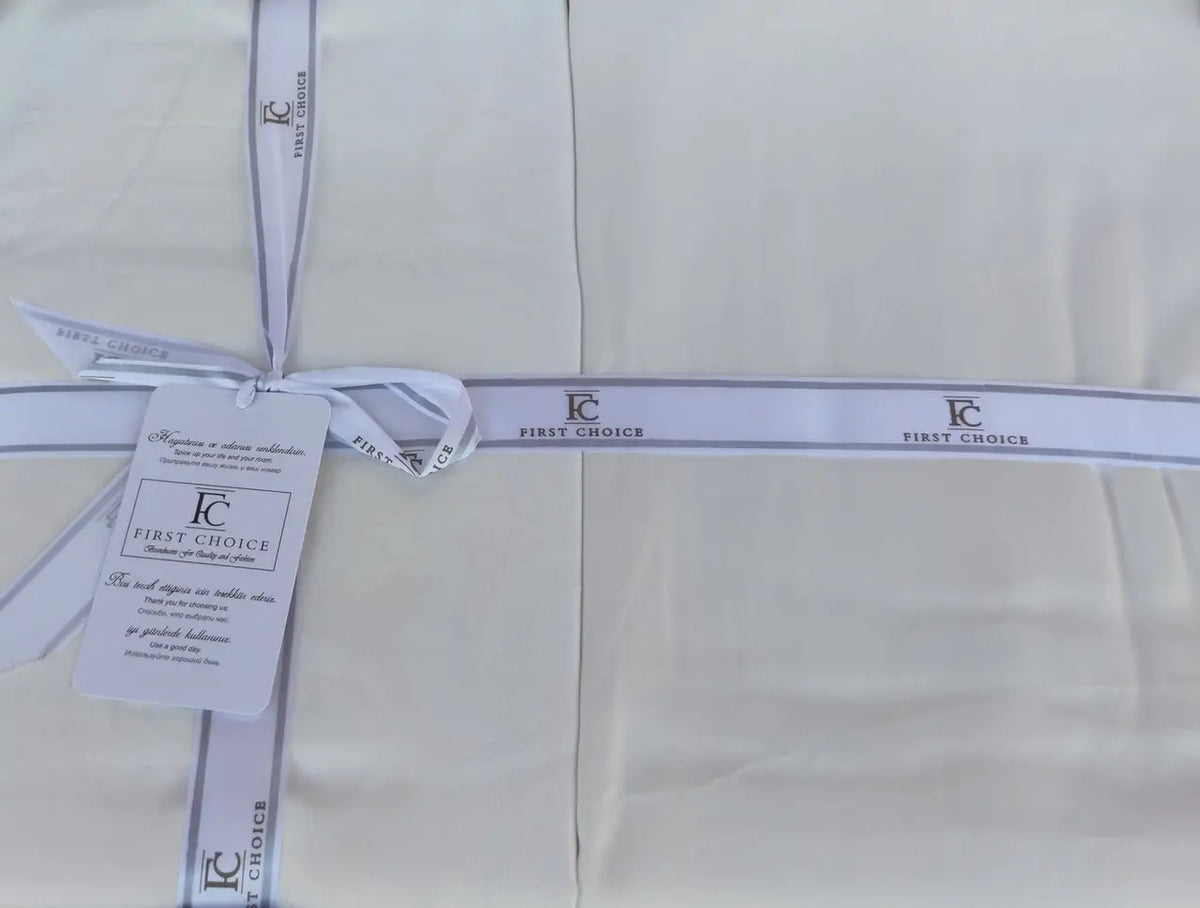 Постільна білизна First Choice Jacquard Satin 200 х 220 см Sofya Cream
