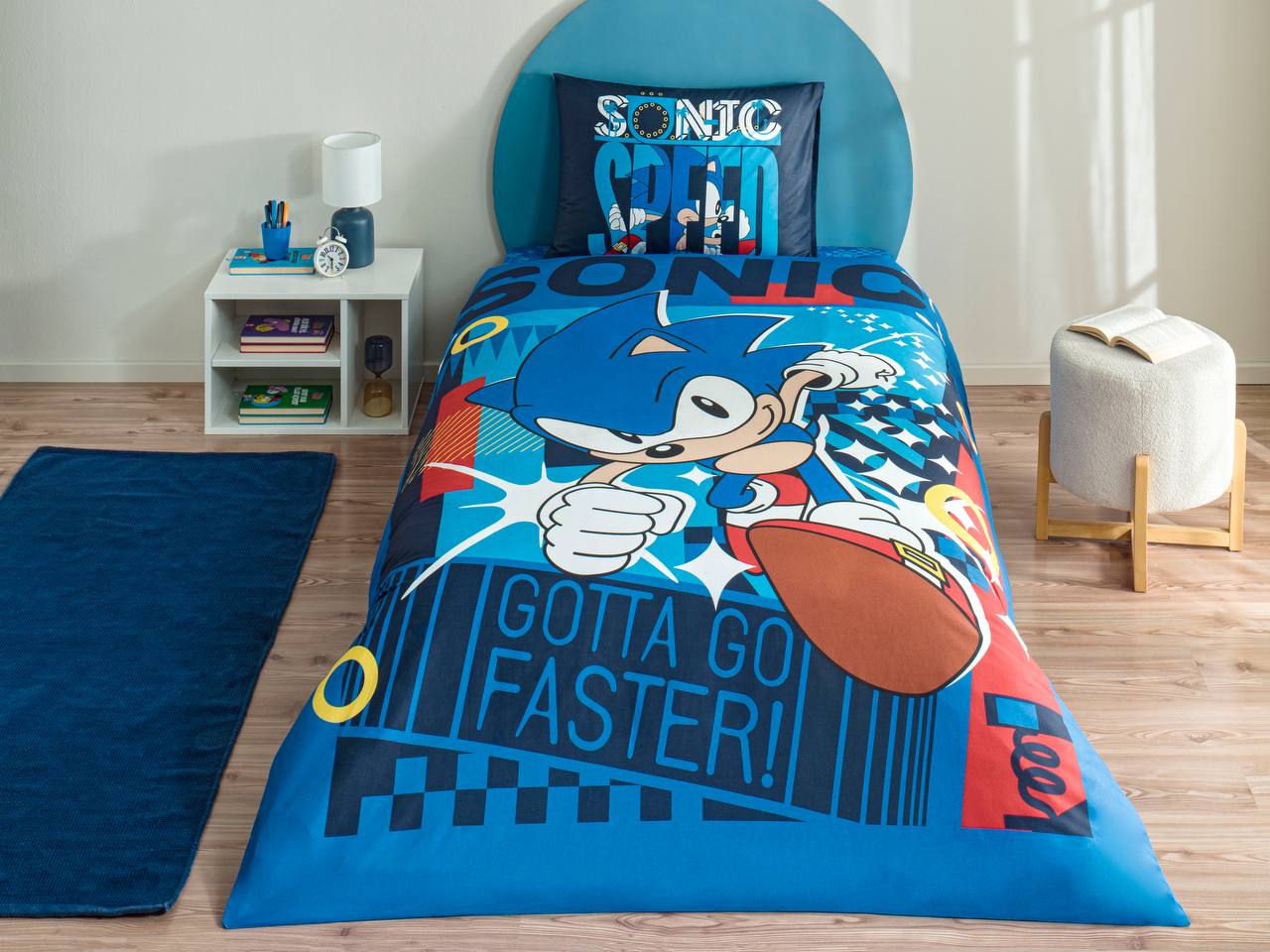 Постільна білизна TAC Disney 160x220 см Sonic Classic