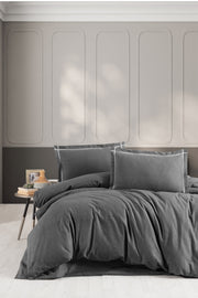 Комплект постільної білизни First Choice Flanel 200x220 см Soprano Antracite