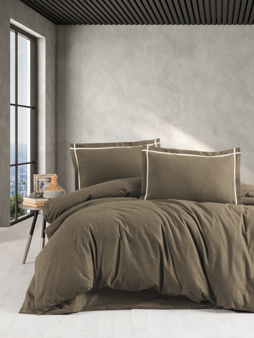 Комплект постільної білизни First Choice Flanel 160x220 см Soprano Brown