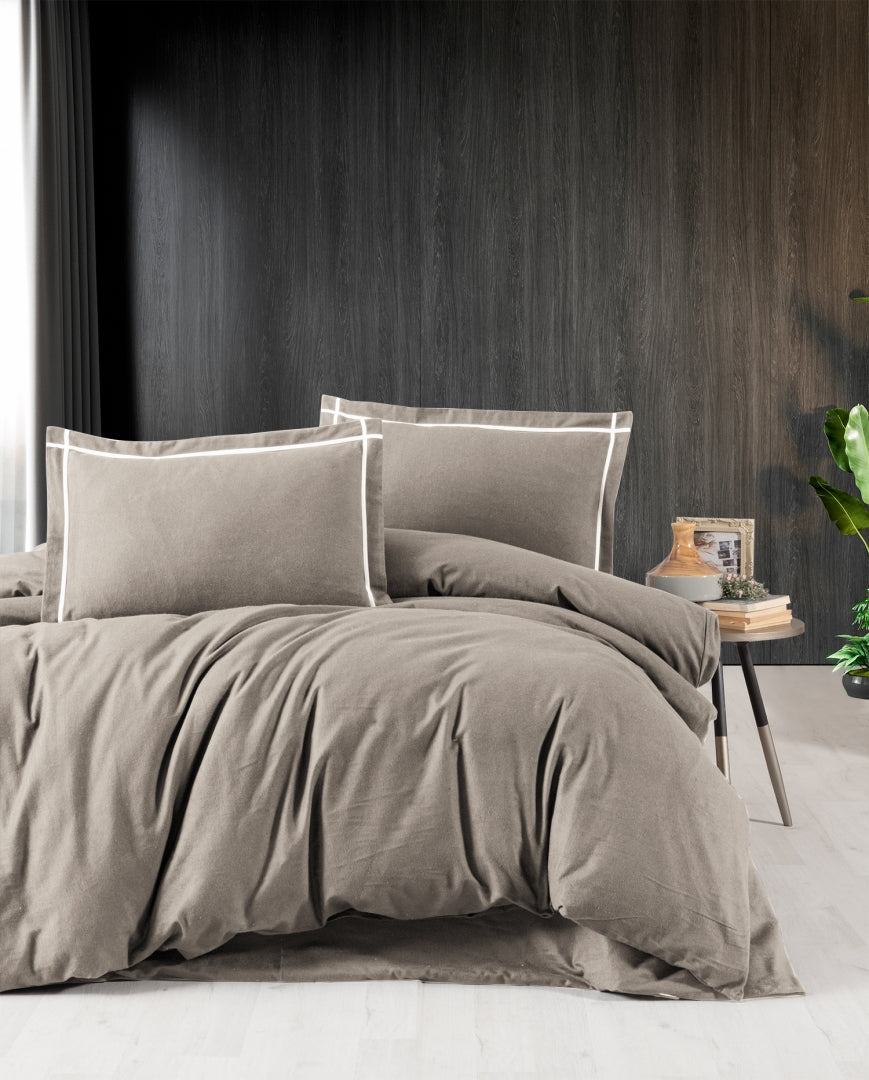 Комплект постільної білизни First Choice Flanel 160x220 см Soprano Mink