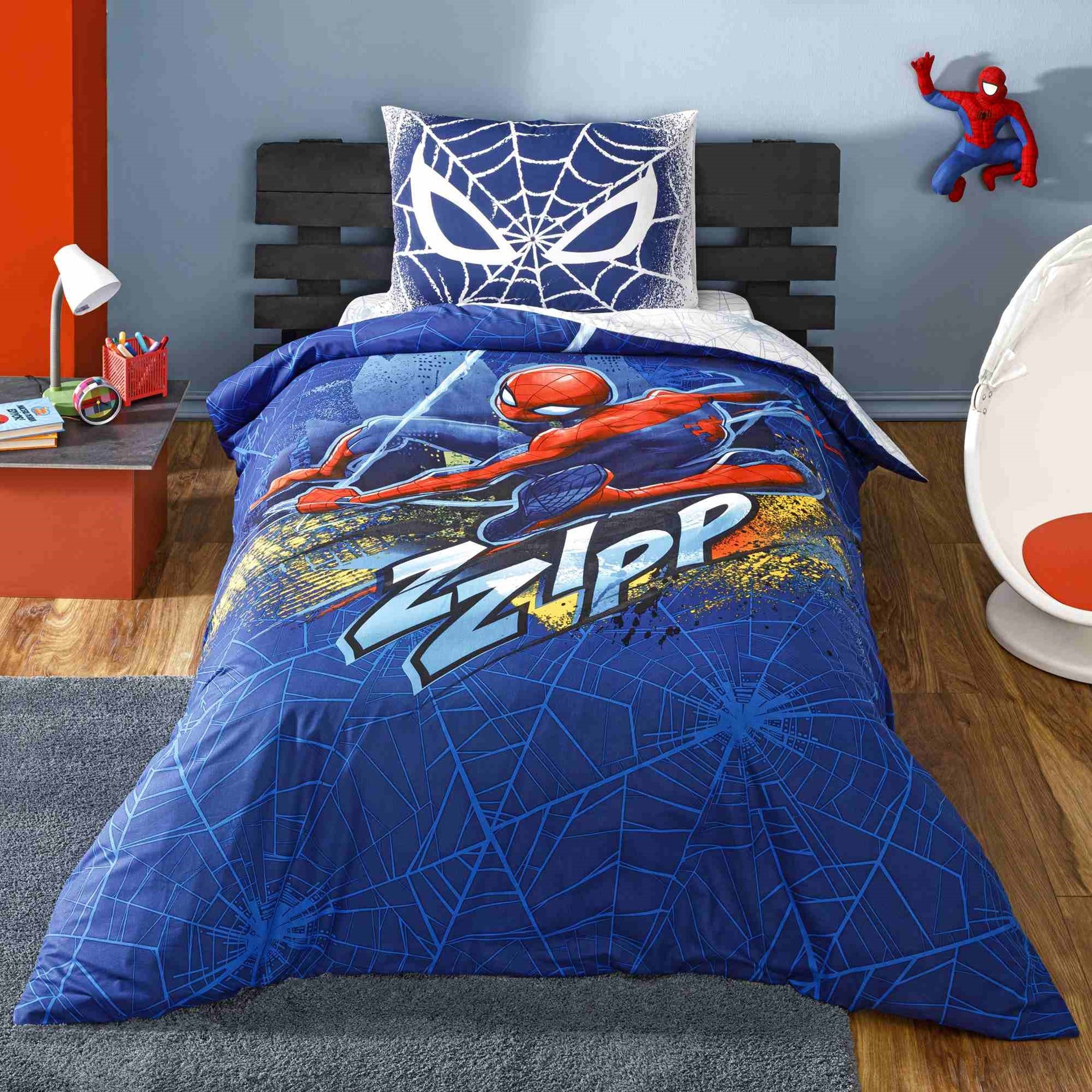 Постільна білизна TAC Disney 160x220 см Spiderman Blue City