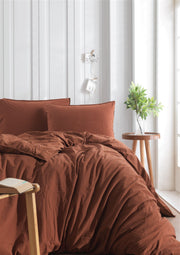 Постільна білизна Limasso Stonewashed Ranforse 200 х 220 см Automne