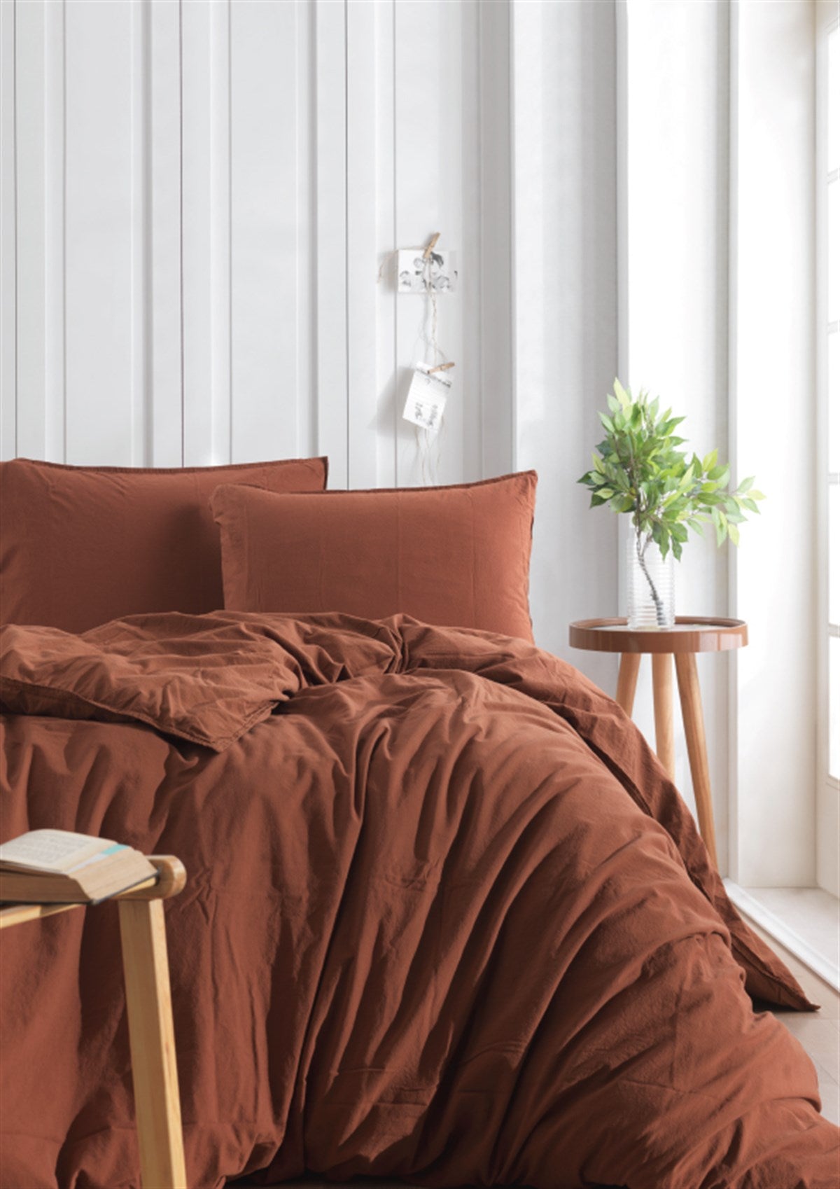 Постільна білизна Limasso Stonewashed Ranforse 160 х 220 см Automne