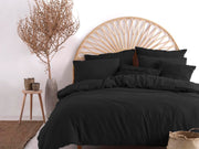 Постільна білизна Limasso Stonewashed Ranforse 200 х 220 см Black