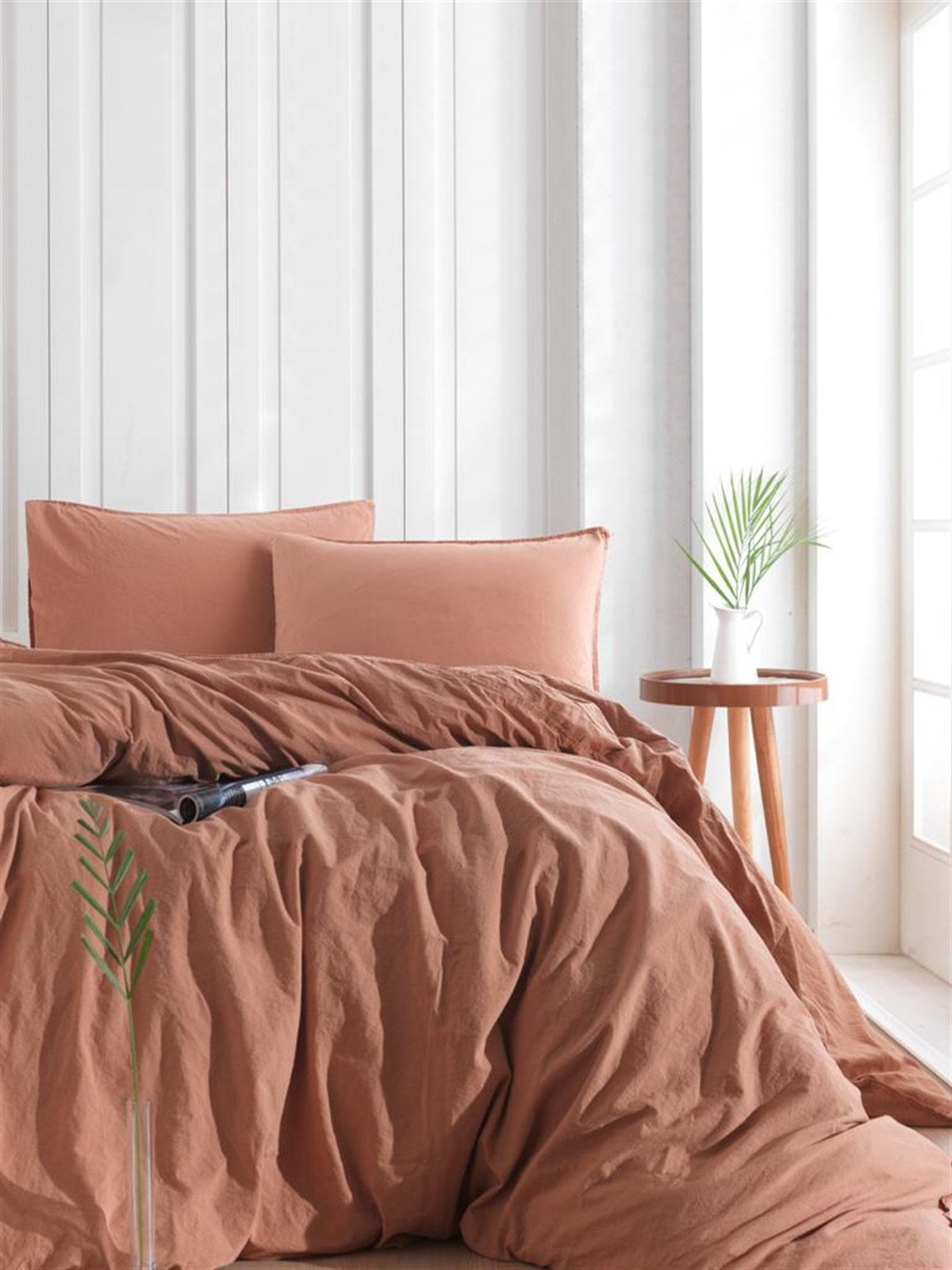 Постільна білизна Limasso Stonewashed Ranforse 200 х 220 см Commencer