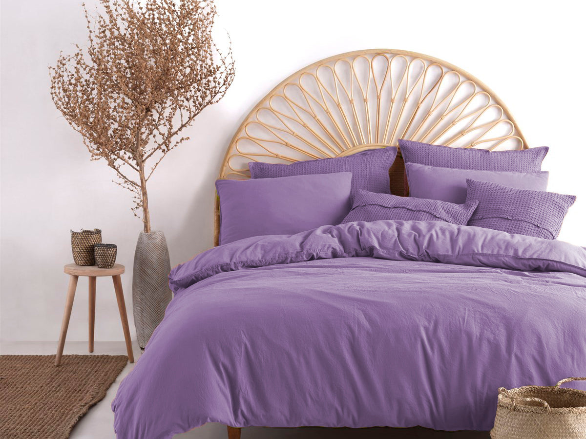 Постільна білизна Limasso Stonewashed Ranforse 200 х 220 см Violet