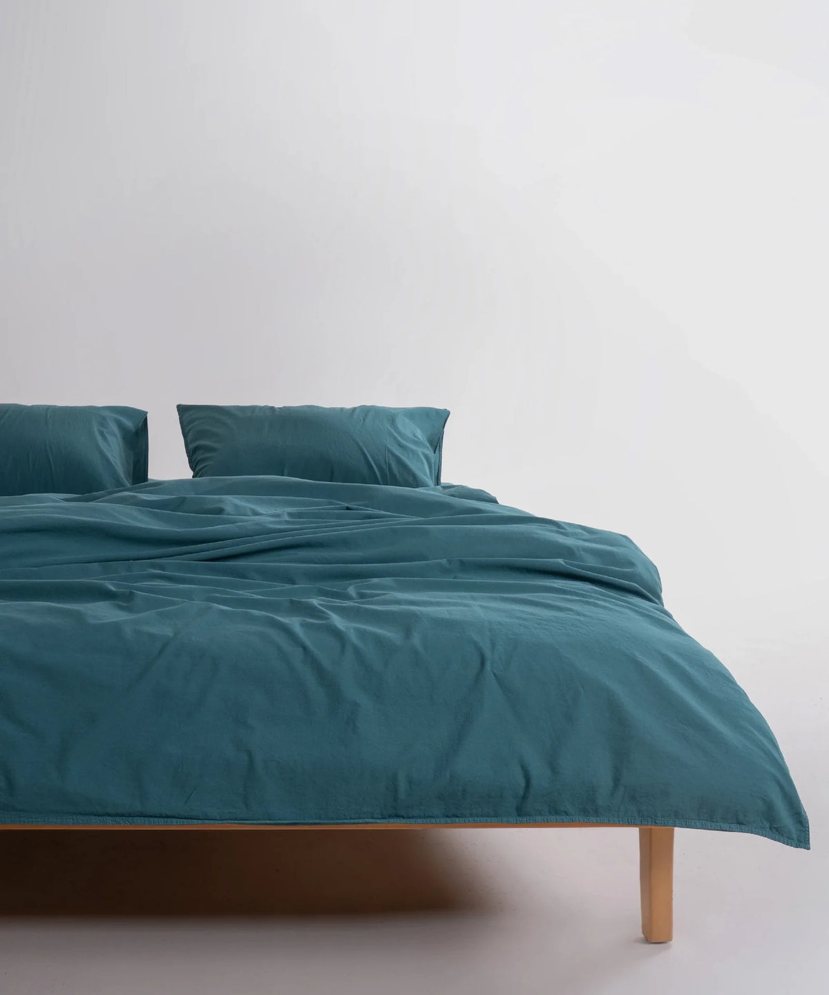 Постільна білизна Limasso Stonewashed Standart Сімейний (2 шт 160 х 220 см) Dark Green