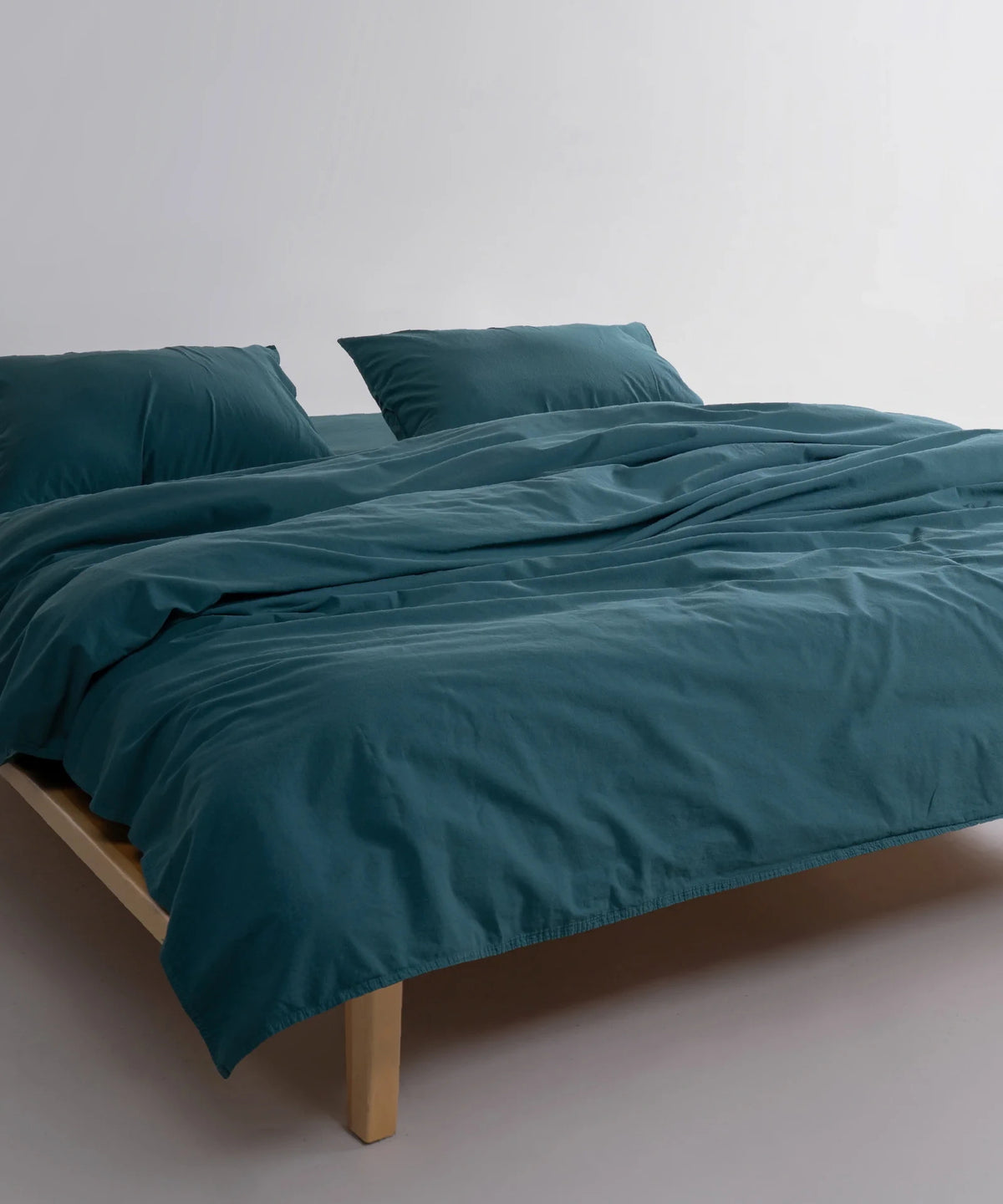 Постільна білизна Limasso Stonewashed Standart Сімейний (2 шт 160 х 220 см) Dark Green