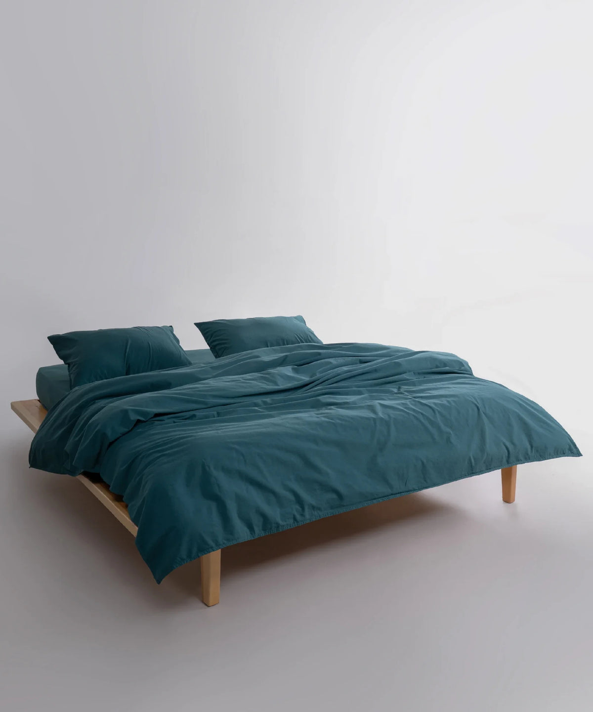 Постільна білизна Limasso Stonewashed Standart Сімейний (2 шт 160 х 220 см) Dark Green