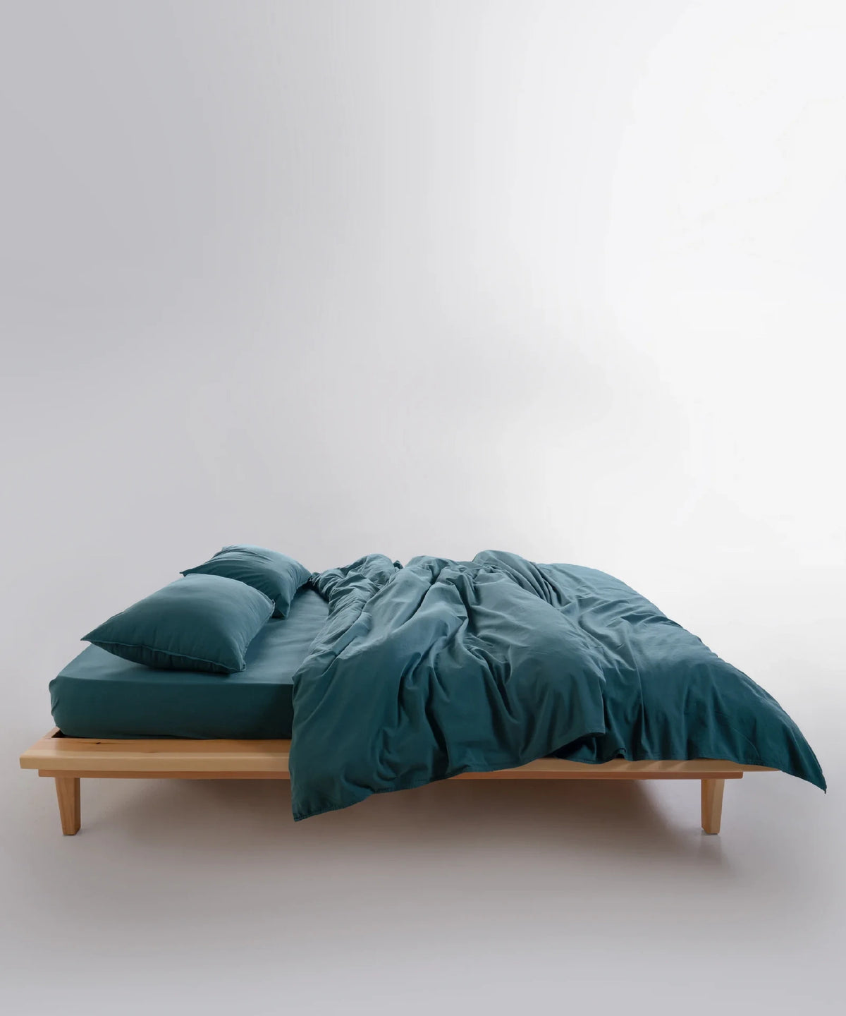 Постільна білизна Limasso Stonewashed Standart Сімейний (2 шт 160 х 220 см) Dark Green