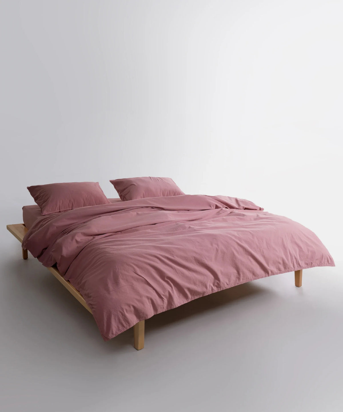 Постільна білизна Limasso Stonewashed Standart Сімейний (2 шт 160 х 220 см) Old Rose