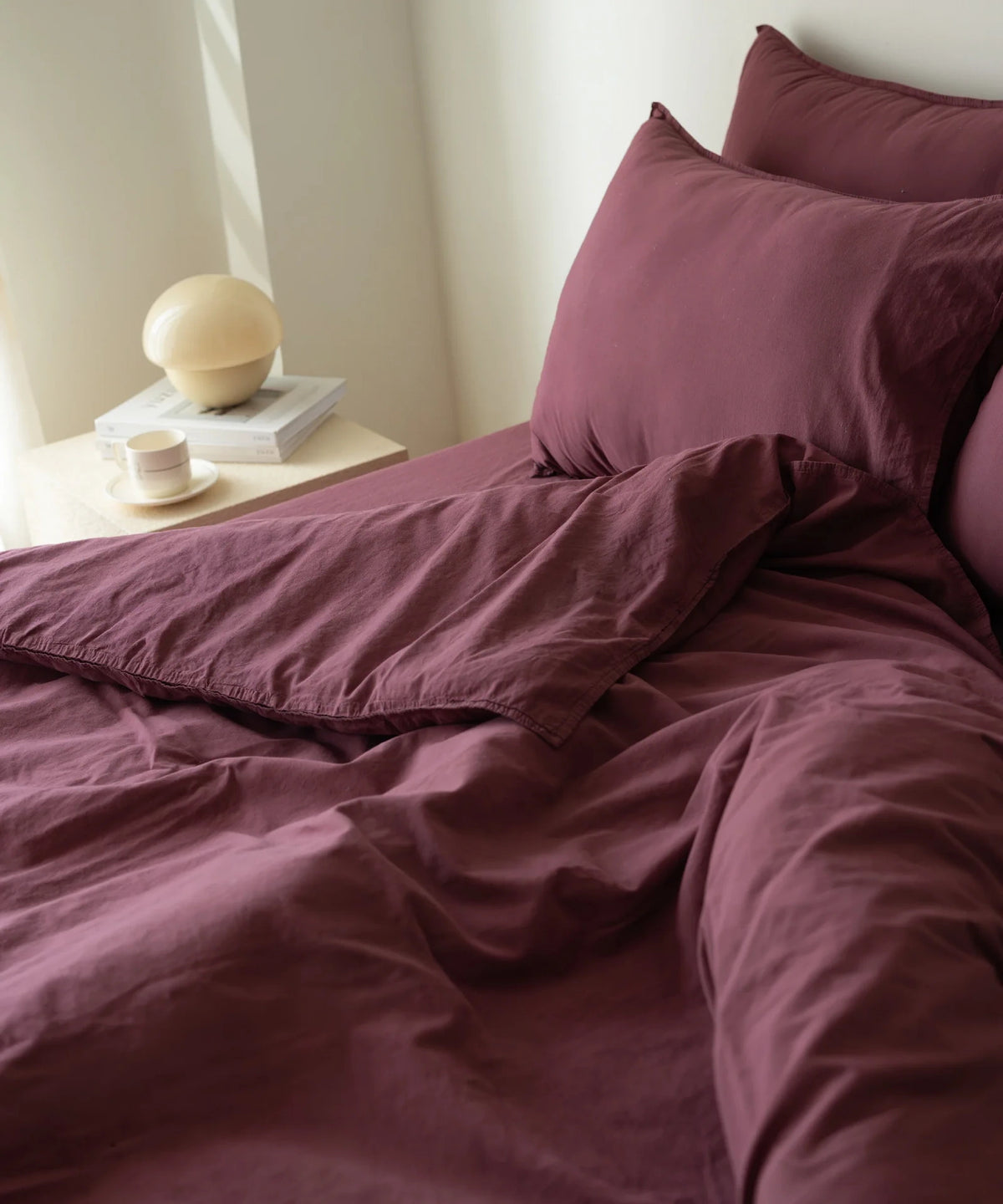 Постільна білизна Limasso Stonewashed Standart Сімейний (2 шт 160 х 220 см) Raspberry