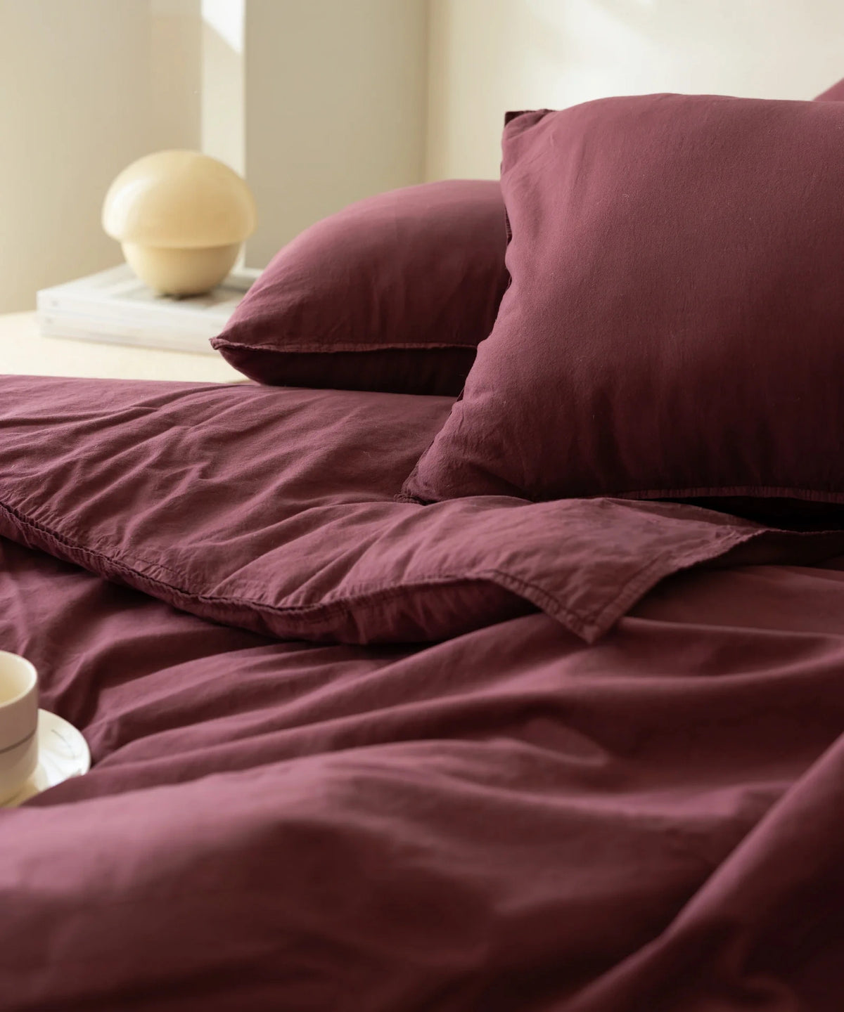 Постільна білизна Limasso Stonewashed Standart Сімейний (2 шт 160 х 220 см) Raspberry