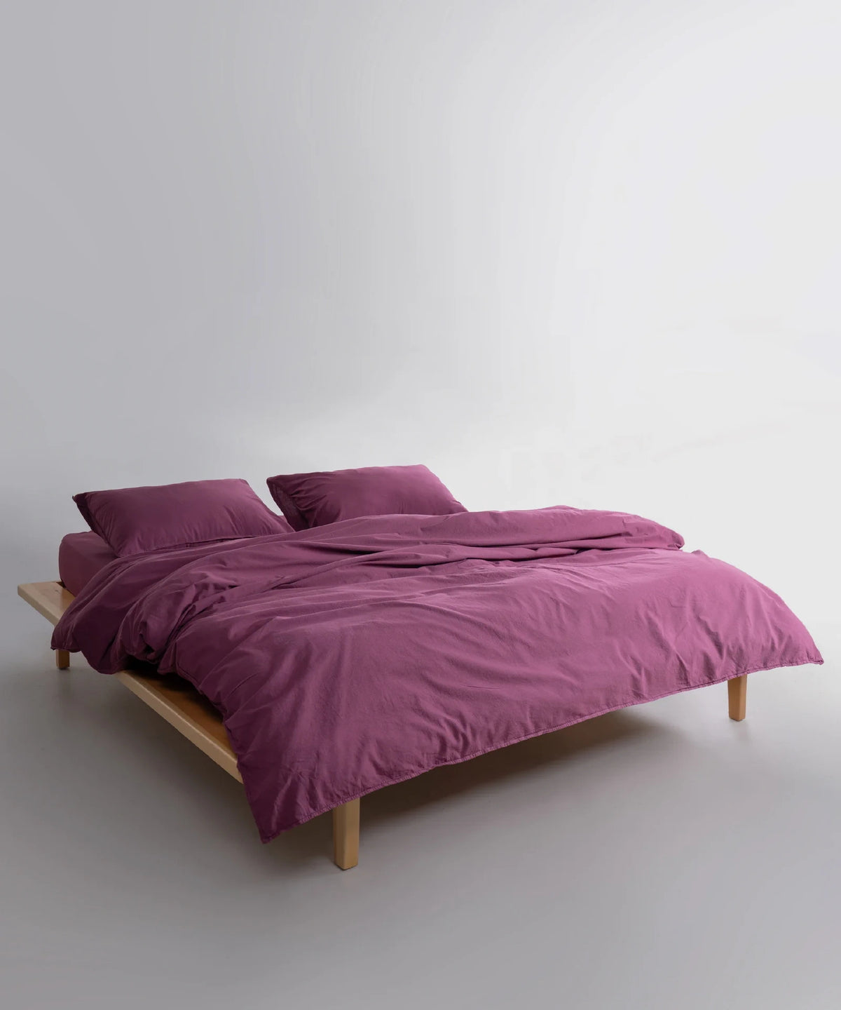 Постільна білизна Limasso Stonewashed Standart Сімейний (2 шт 160 х 220 см) Raspberry
