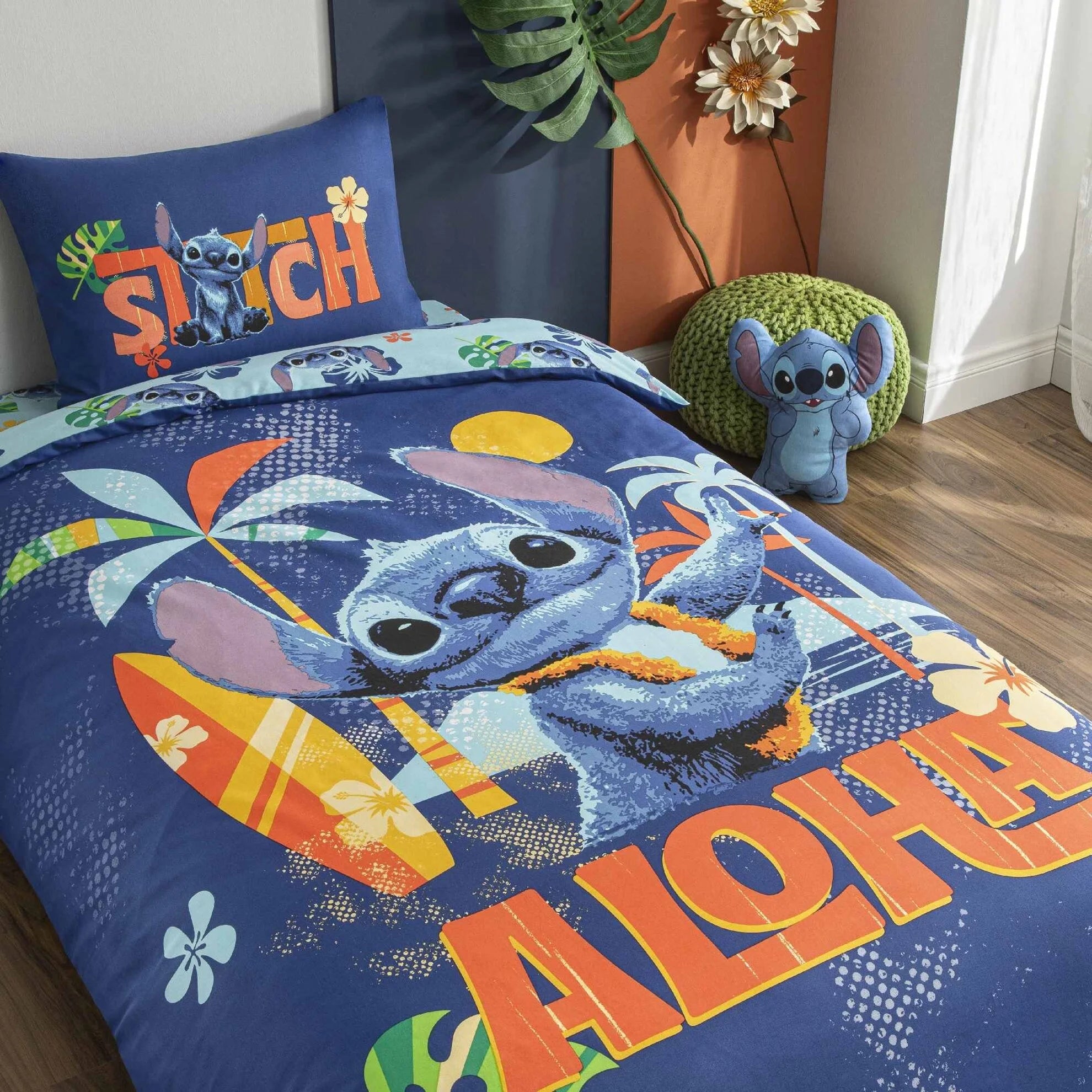 Постільна білизна TAC Disney 160×220 см Stitch Aloha