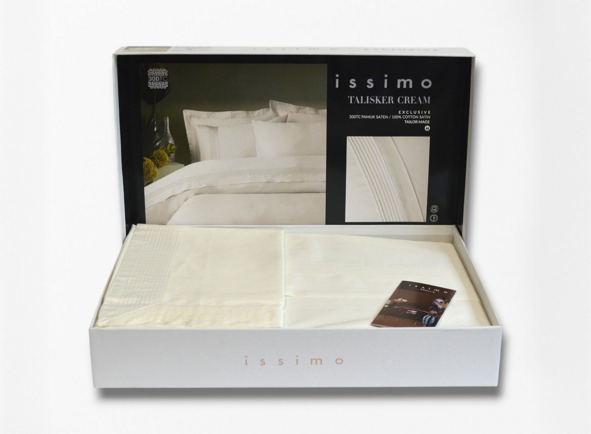 Комплект постільної білизни Issimo Toned Craft Satin 300 TC 200х220 см Talisker Cream