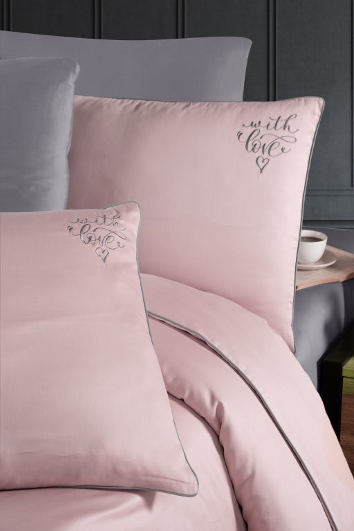Комплект постільної білизни First Choice Deluxe Satin 200х220 Timeles Powder