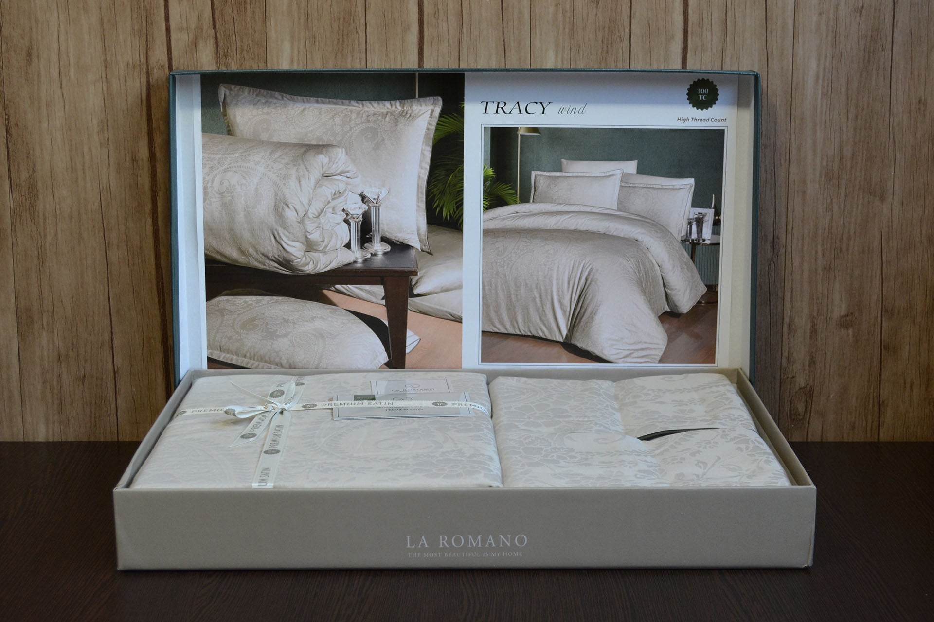 Постільна білизна La Romano Premium Satin 160×220 см сімейна Lucca Wind