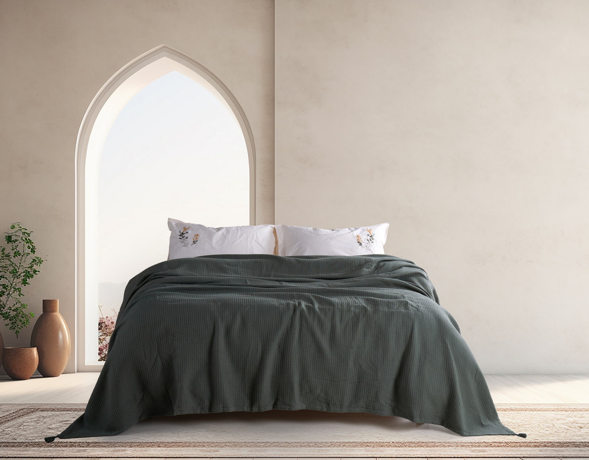 Постільна білизна з покривалом Turkiz Stonewashed 220 х 230 см Papatya
